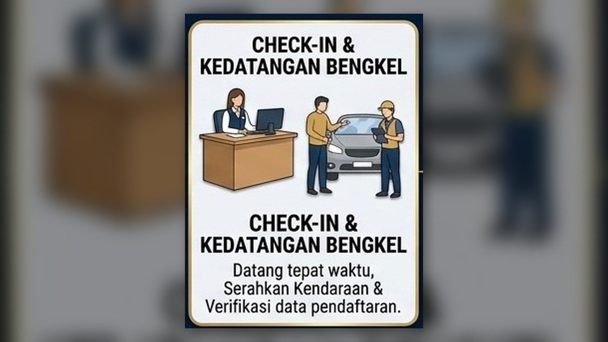 Check-in dan kedatangan bengkel